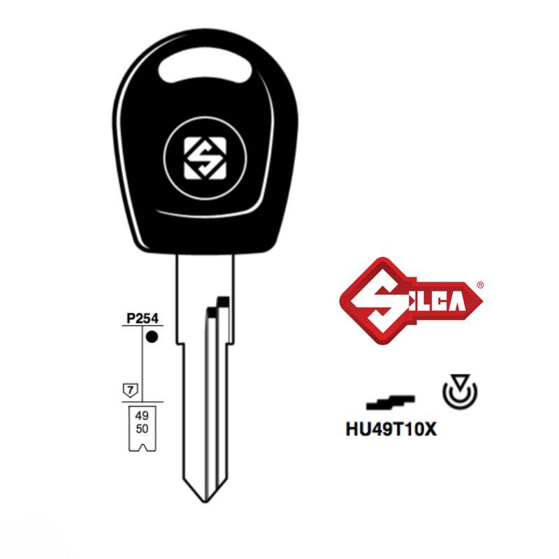 Klucz SILCA pod trans. pusty HU49T10X