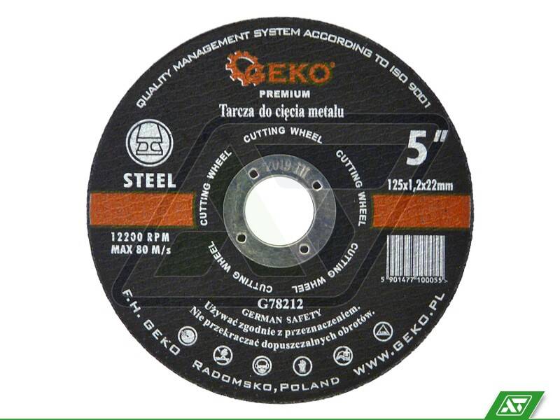 Tarcza do metalu Geko 125x1.2x22 G78212
