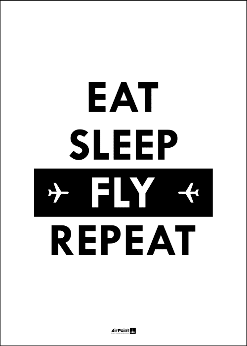 Plakat EAT SLEEP FLY REPEAT