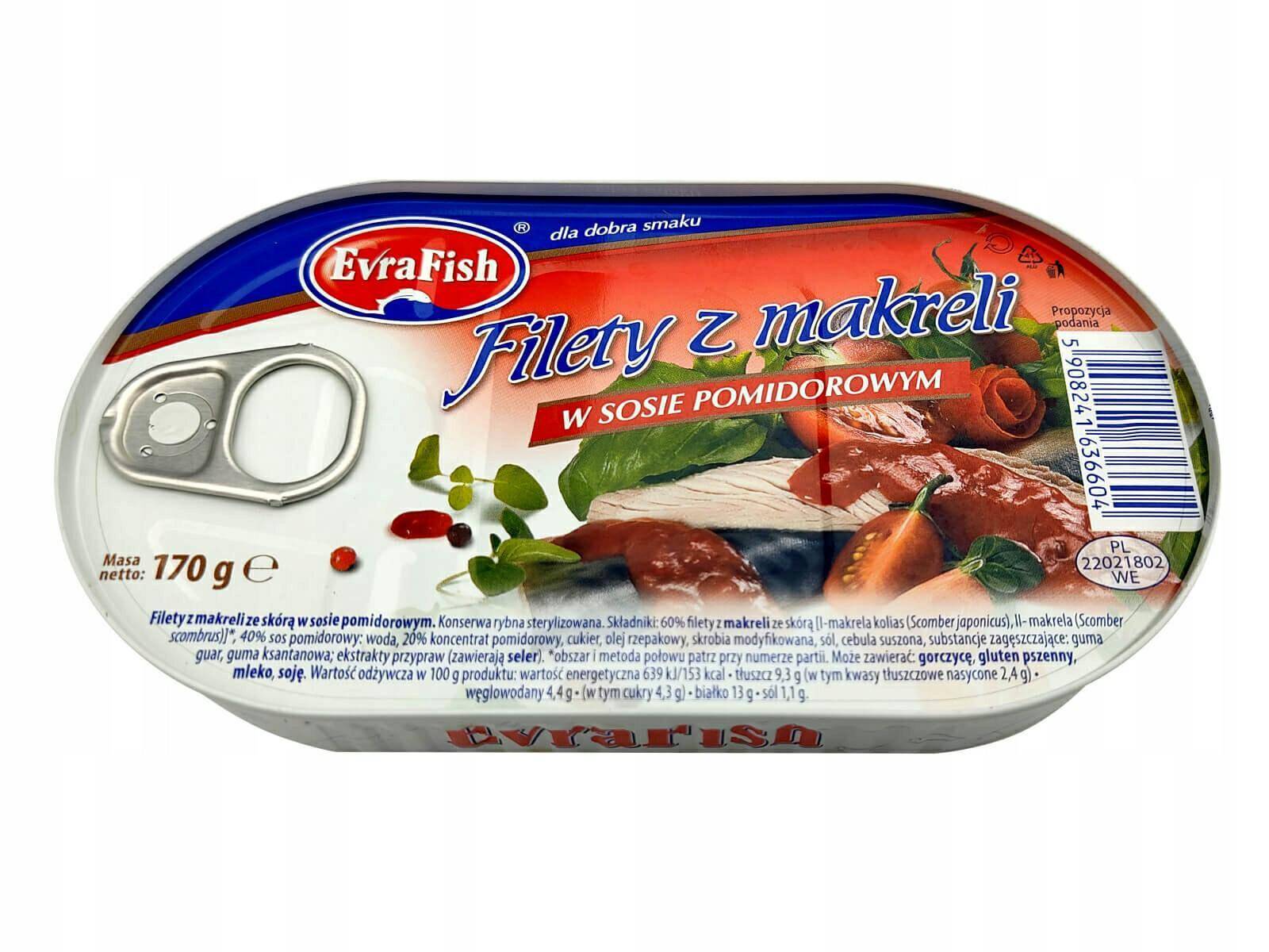 EVRA filet makrela w pom.170*16.