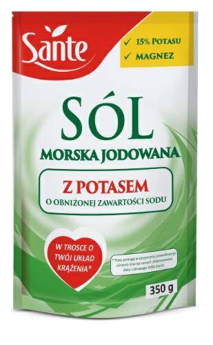 SANTE sól MORSKA jodowana Z POTASEM 350g [8]