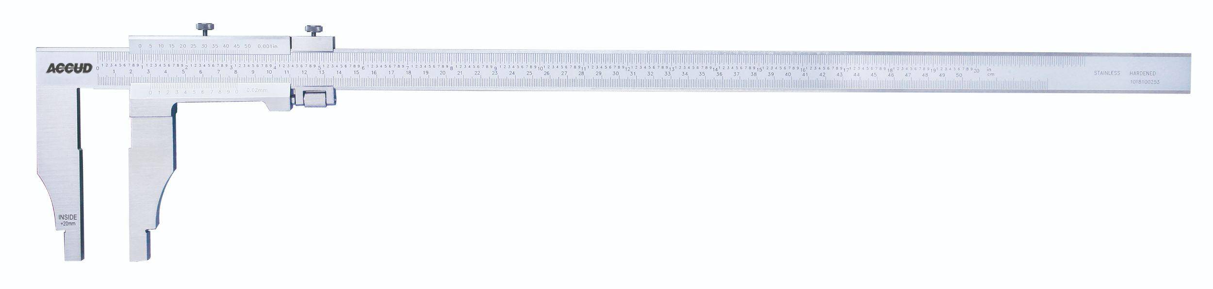 ACCUD suwmiarka analogowa 200/0.05 mm jednostronna długość szczęk 100 mm 128-008-51
