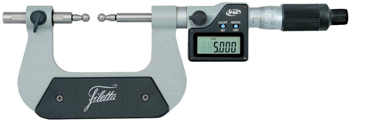 SCHUT mikrometr elektroniczny do kół zębatych 100-125/0,001mm bez końcówek 909.863
