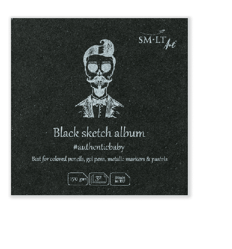 Szkicownik black sketch 9x9cm kwadrat