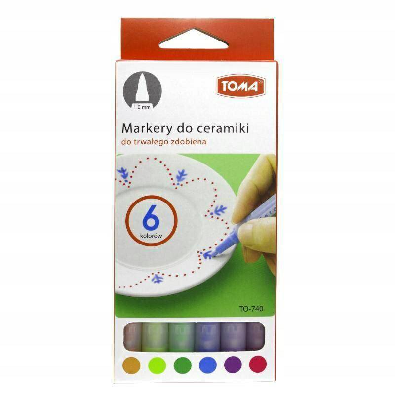 Zestaw markerów do ceramiki 6-kol.,