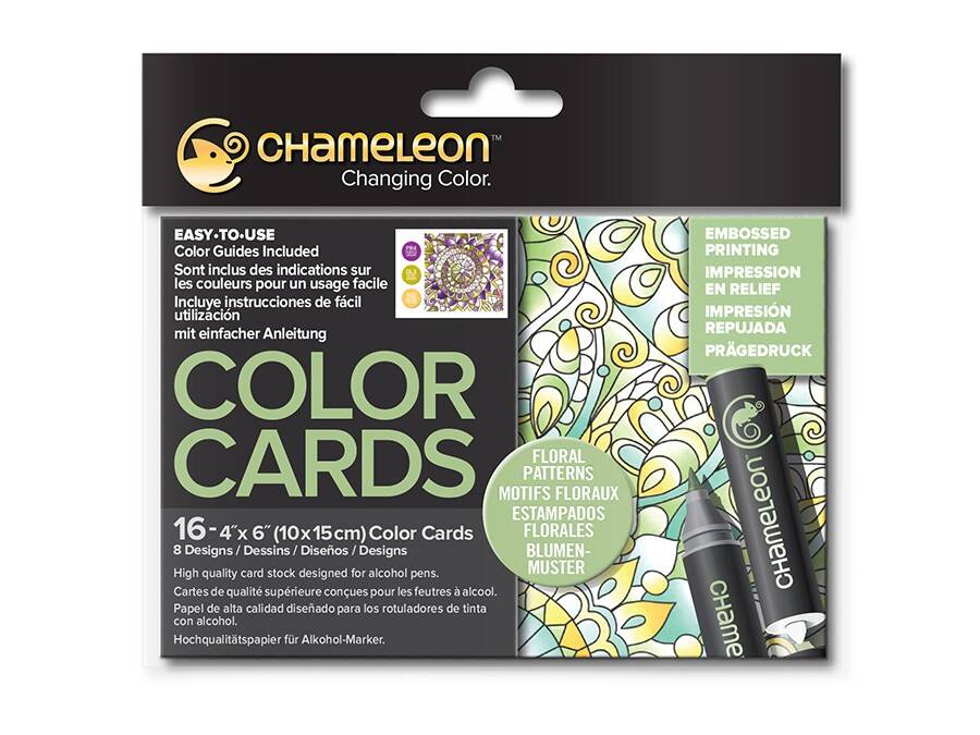 Kolorowanka Cards-Pattern Chameleon