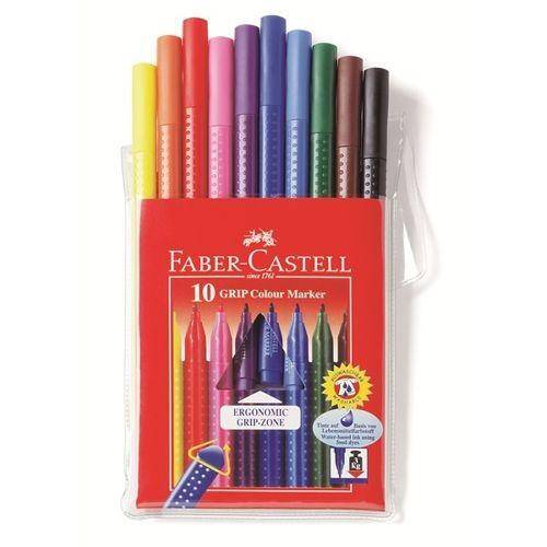Flamastry GRIP 10 kolorów Faber-Castell