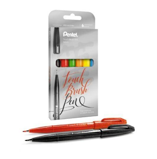 Pisaki pędzelkowe Touch Brush Pen 6 kol