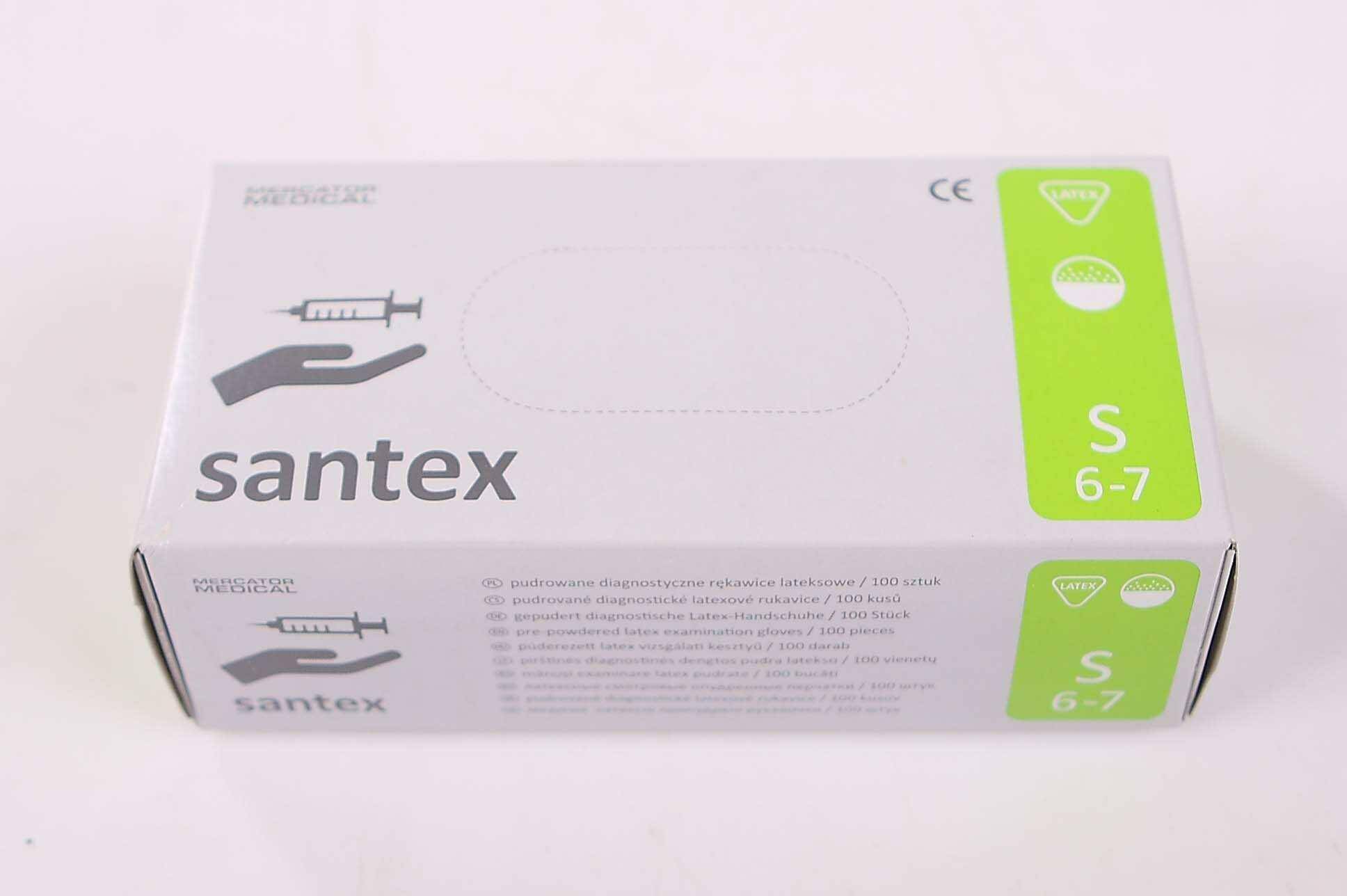 Rękawice latex Ideal Santex S 100szt
