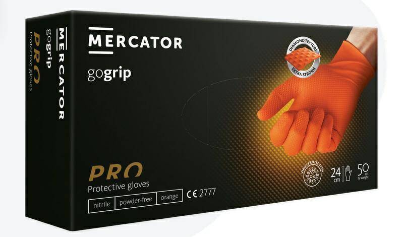 Rękawice NITRYL L gogrip orange 50szt