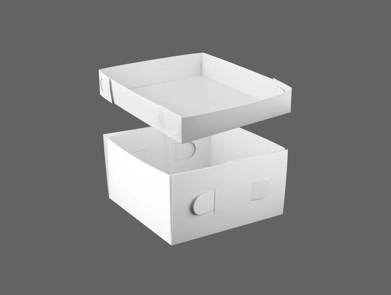 Pudełko białe z pokrywką 25x25x12cm