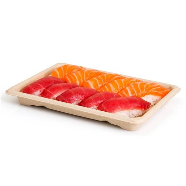 Sushi Box 3 tacka z trzciny 18,5x13x1,5