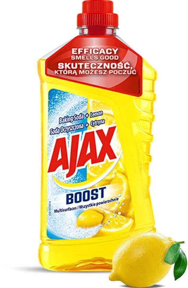 AJAX płyn 1l BOOST Lemon