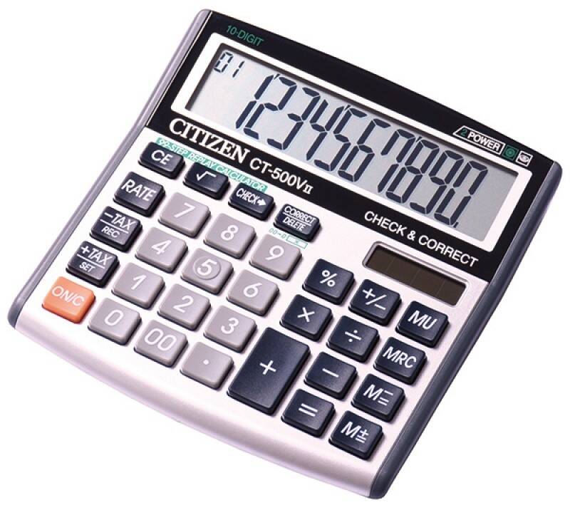 Kalkulator biurowy 10-cyfrowy szary