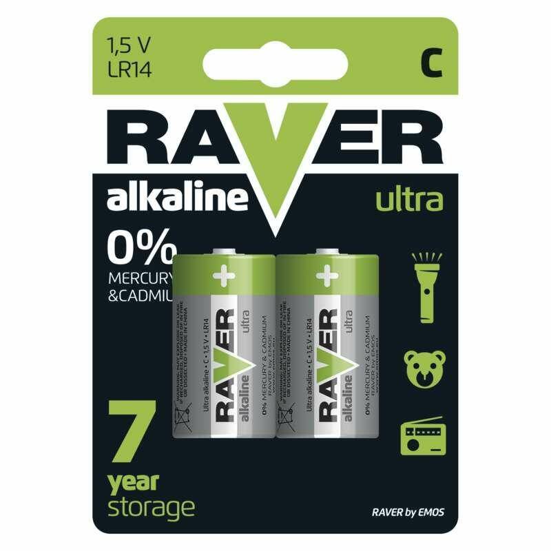 Bateria alkaliczna LR14 RAVER (2 sztuki)