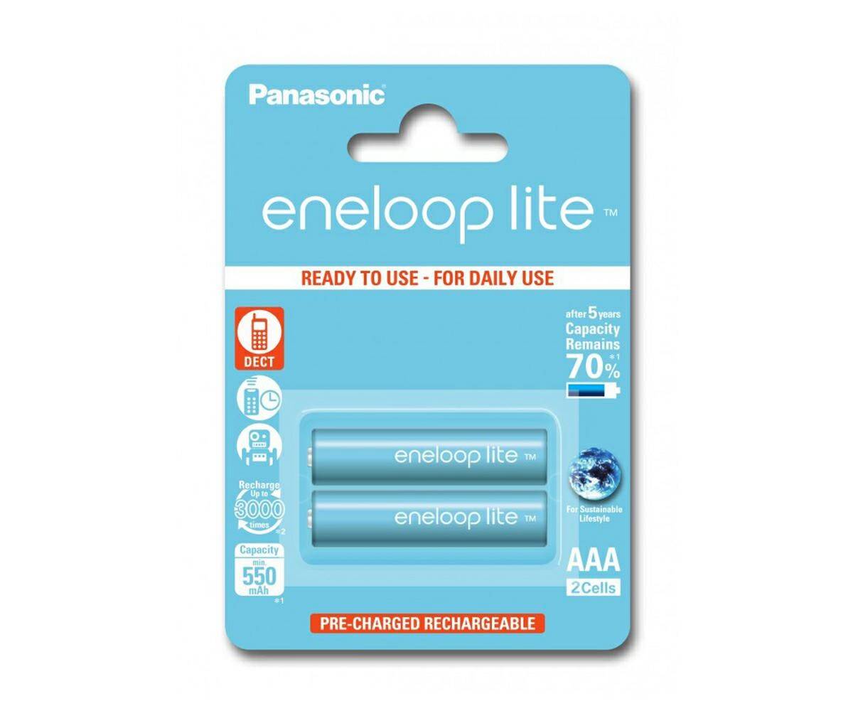 Rechargeable Battery Panasonic Eneloop LITE R03 AAA 550mAh (2 units)