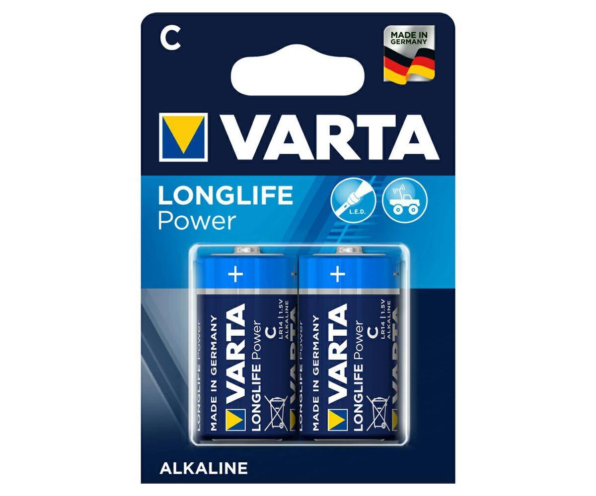 Bateria alkaliczna LR14 VARTA Longlife Power (2 sztuki)