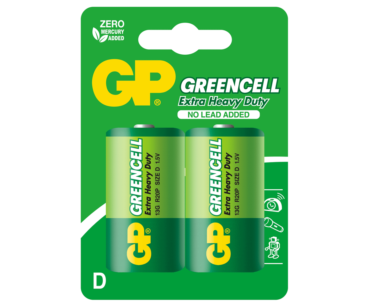 Bateria R20 GP GREENCELL (2 sztuki)