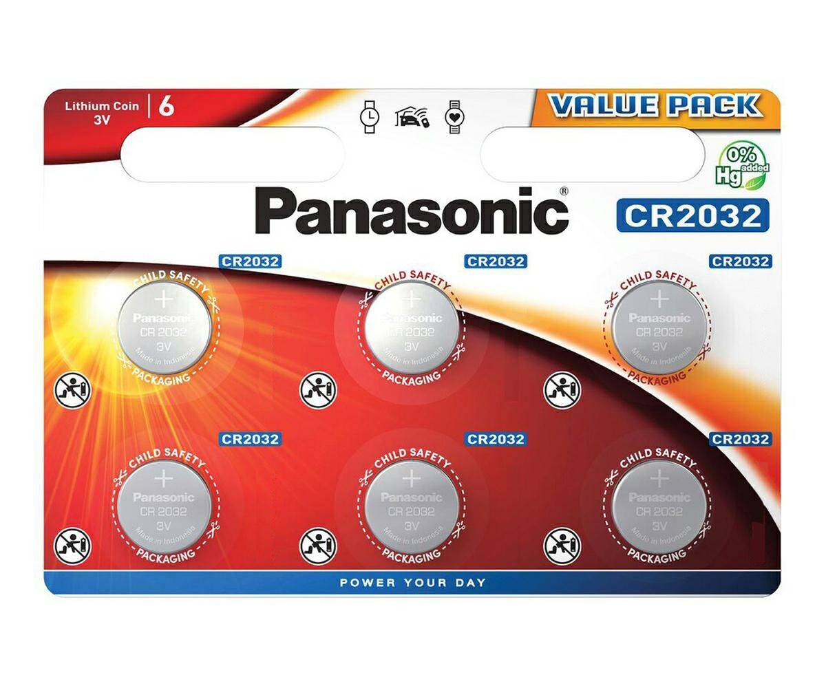 Bateria litowa Panasonic CR2032 (6 sztuk)