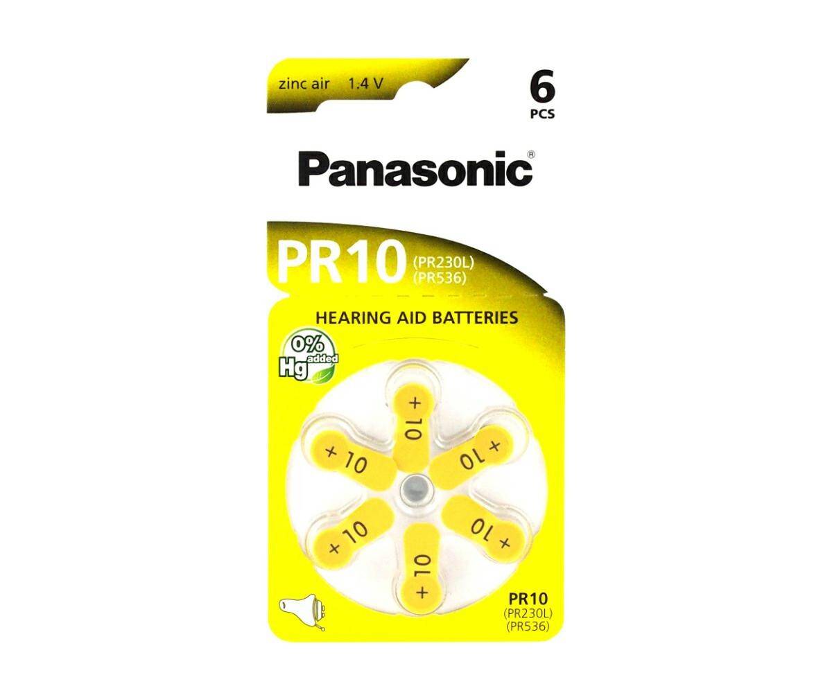 Bateria słuchowa Panasonic PR10 (6 sztuk)