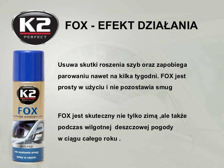 K2 FOX czarny przeciw parowaniu 150ml
