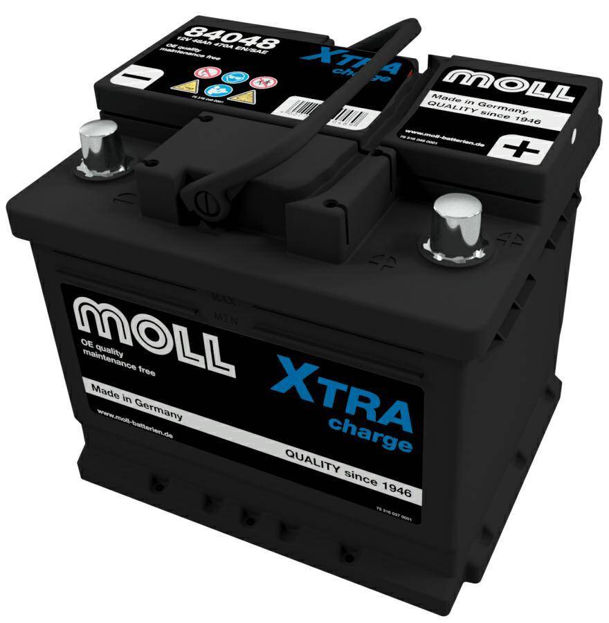 Akumulator MOLL 48Ah/470A X-tra P+ niski