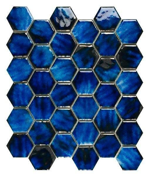 Mozaika Ceramiczna Mykonos Blue Hexagon