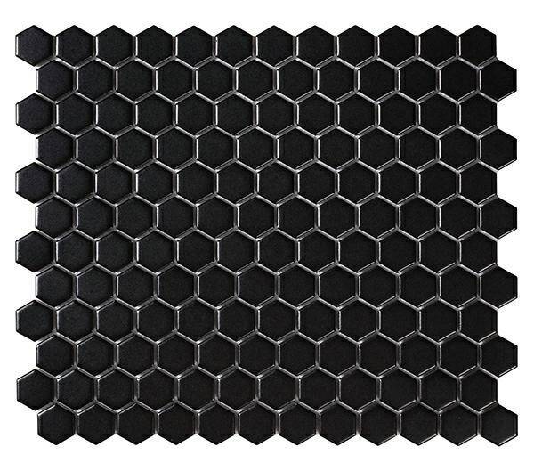 Intermatex Hexagon Black Matt 26x30