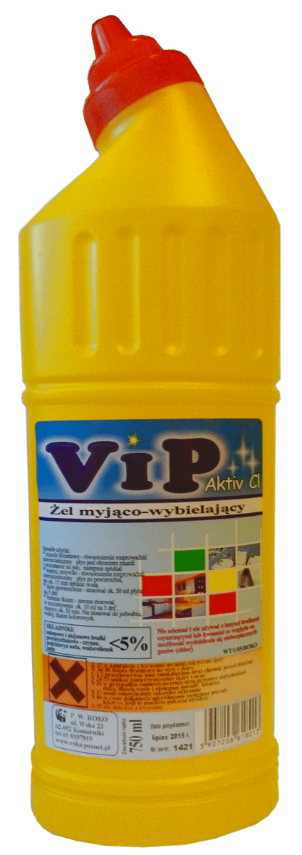 VIP ACTIV 750ml chlorowy żel do WC