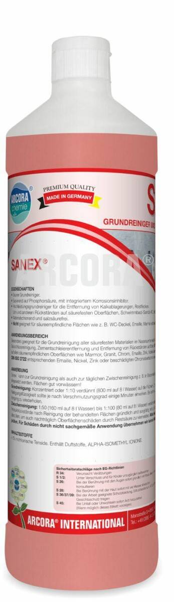 SANEX 1L mocny środek do doczyszczania obszarów pobudowlanych i usuwania resztek cementu