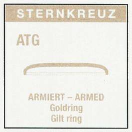 Szkło okrągłe plexi Sternkreuz ATG 321 zbrojone, zloty ring