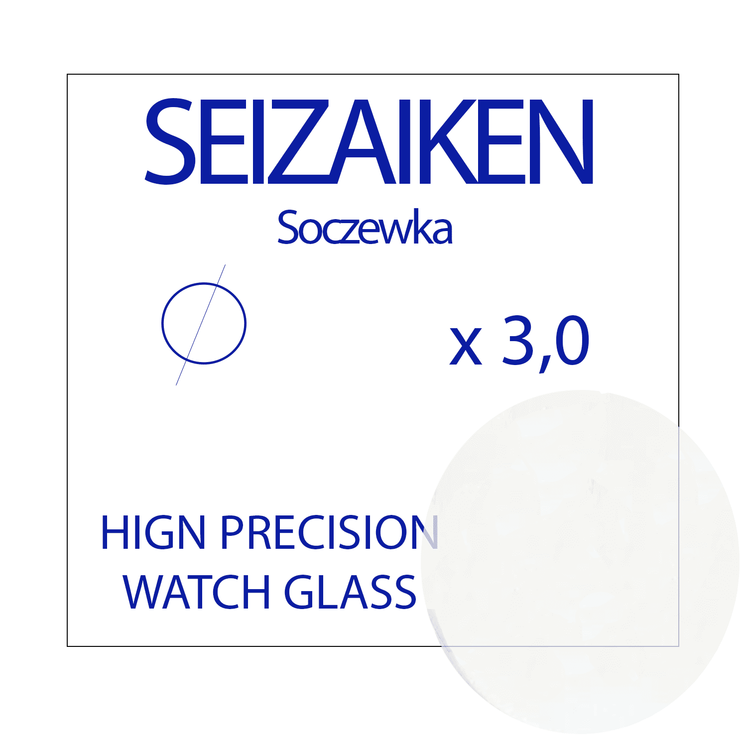 Szkło mineralne soczewkowe 3,0x1,5mm 260