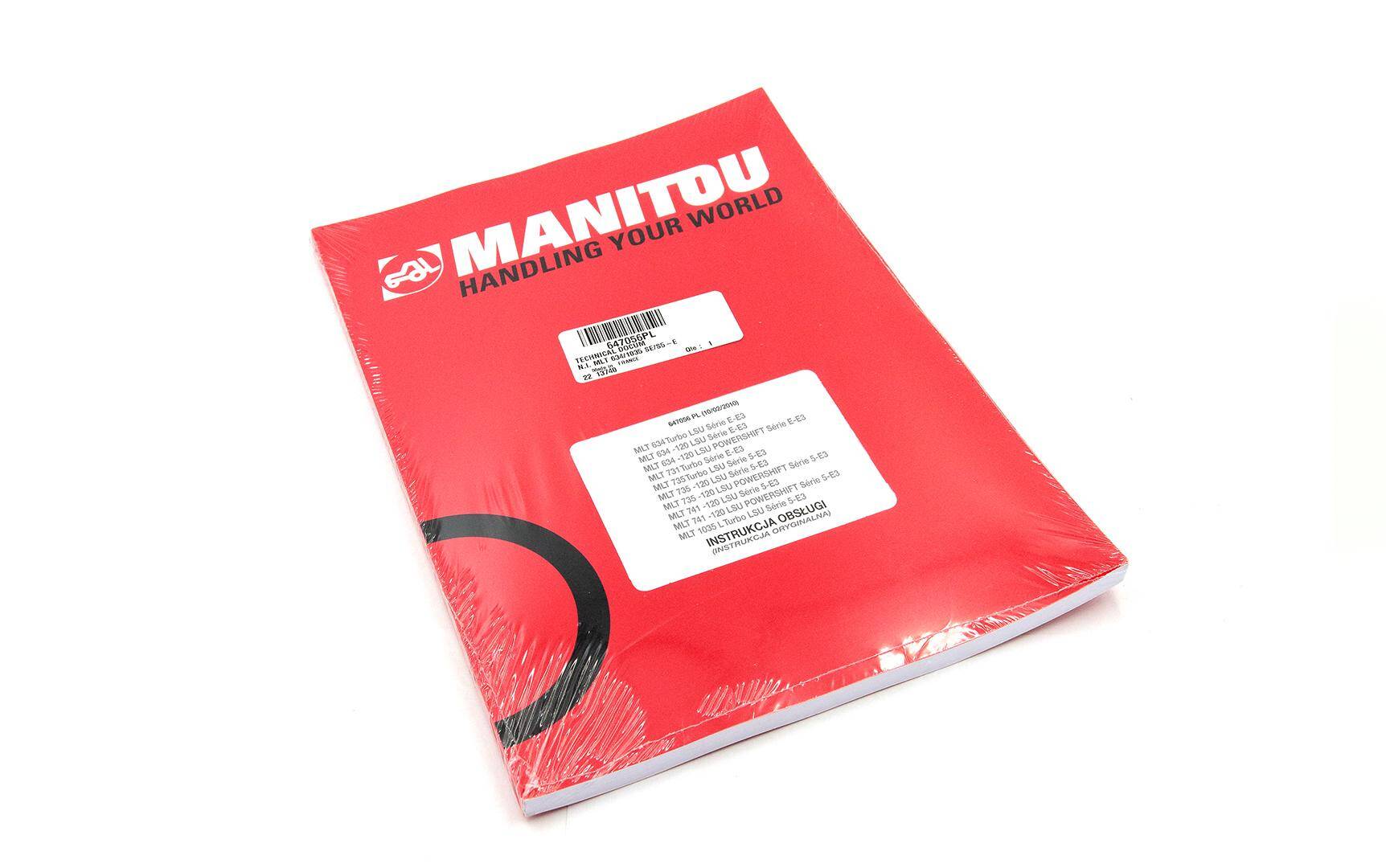 Instrukcja obsługi do ładowarki MANITOU MLT 647056PL