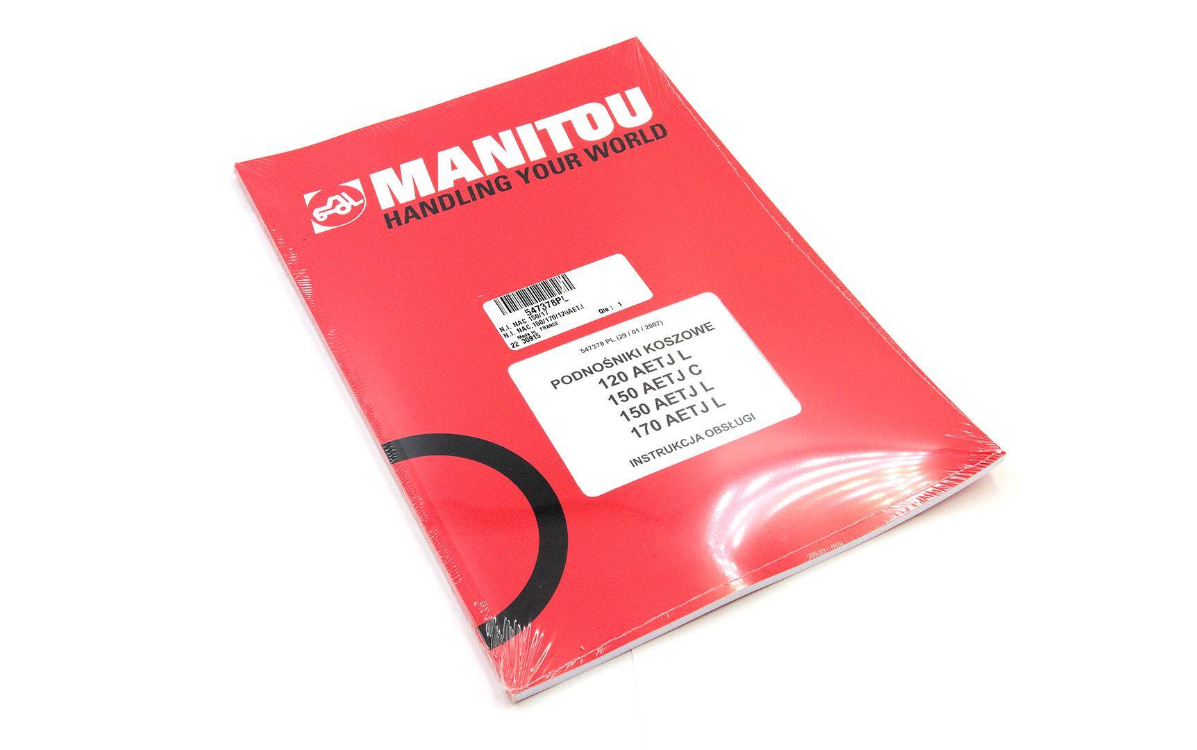 Instrukcja obsługi podnośnik koszowy MANITOU AETJ 547378PL