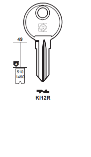 Klucz stalowy samochodowy KI12R