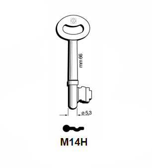 Klucz piórowy Silca M14H