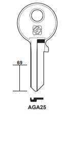 Klucz mieszkaniowy Sillca AGA25