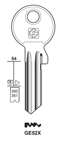Klucz mieszkaniowy Silca GE52X