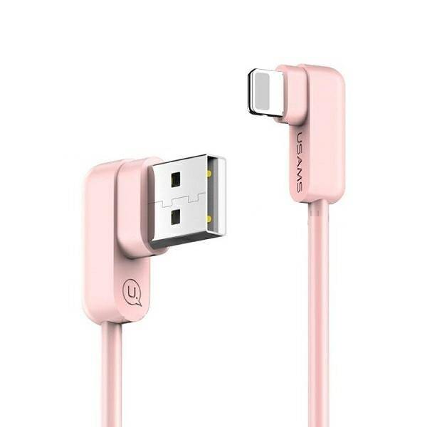 USAMS Cable U-flow iPh 1,2m 2A pink