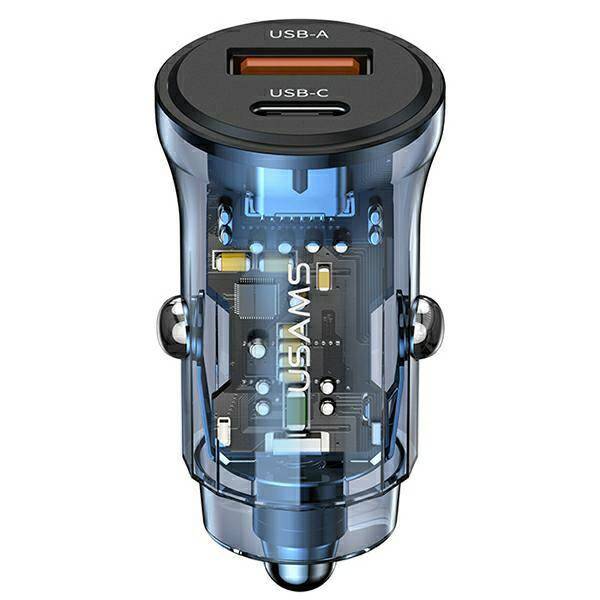 USAMS Car Charger C32 30W blue