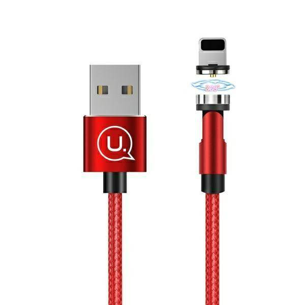 USAMS Cable magnetic U59 iPh 2.1A 1m red