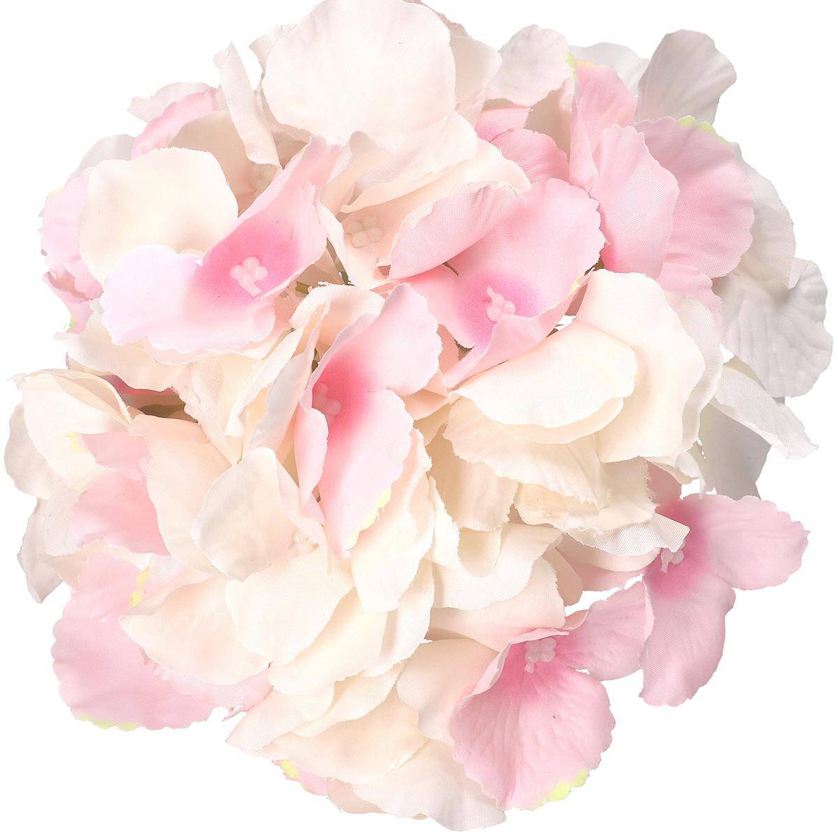 Kwiaty szt. gł. hortensja 17cm ecru-róż