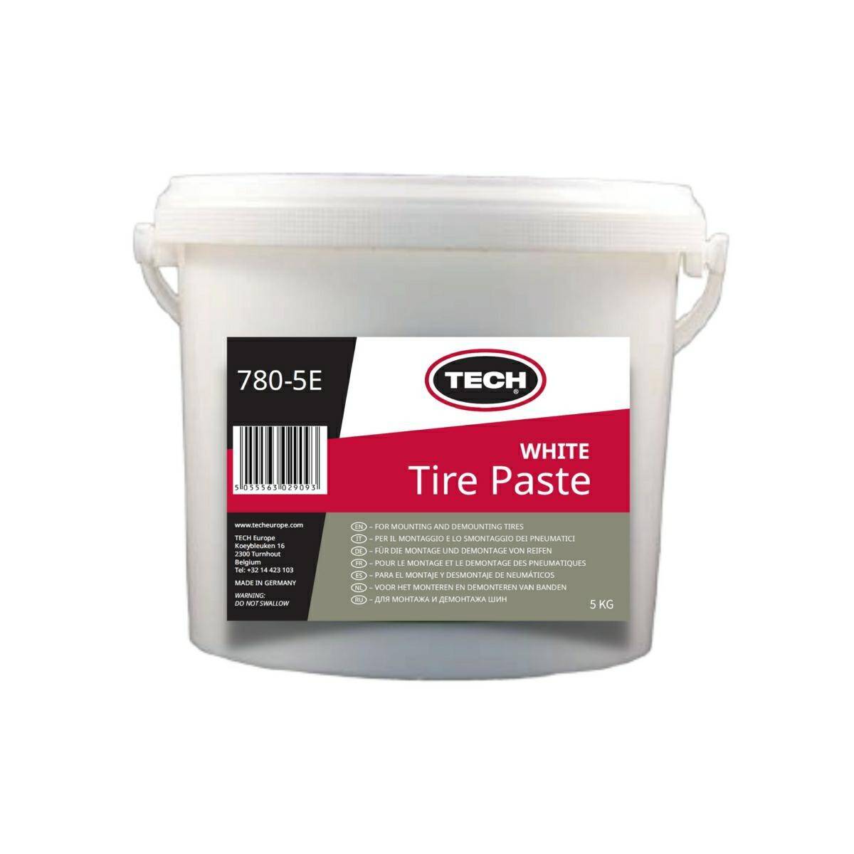 Tire mounting paste Tech STANDARD white 5kg (T-780-5E-STD)