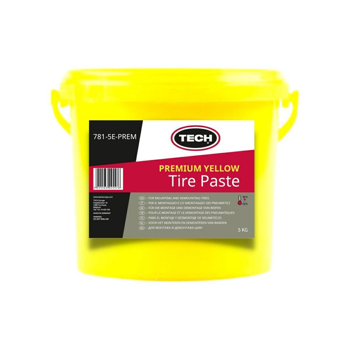 Tire mounting paste Tech PREMIUM yellow 5kg (T-781-5E-PREM)