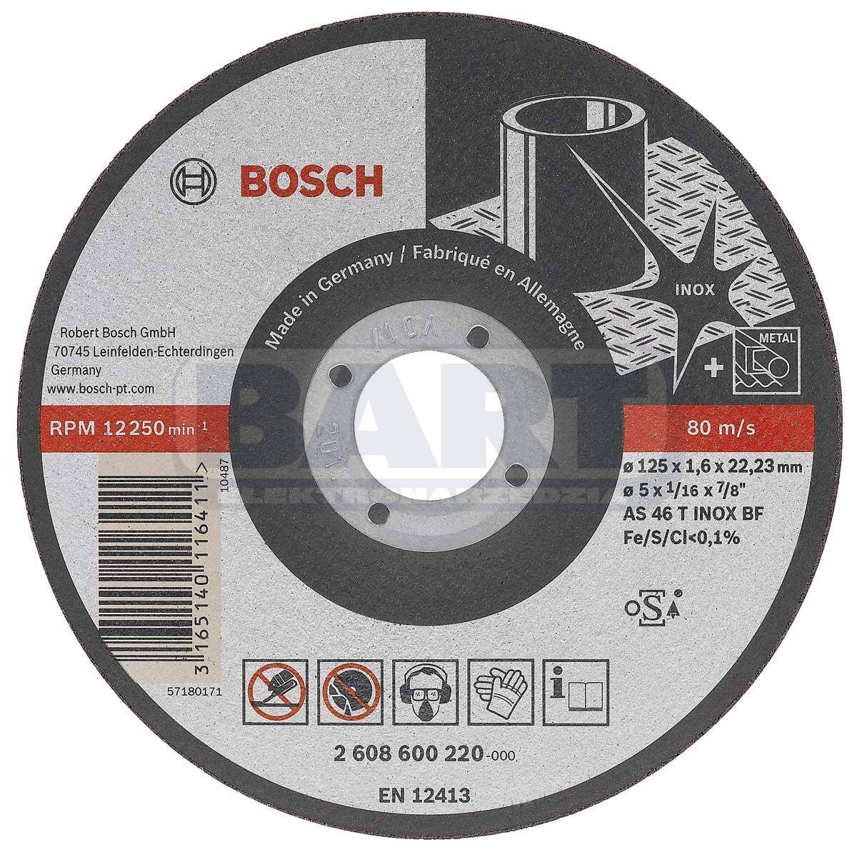 Bosch tarcza tnąca 115x22x1mm Rapido Long Life