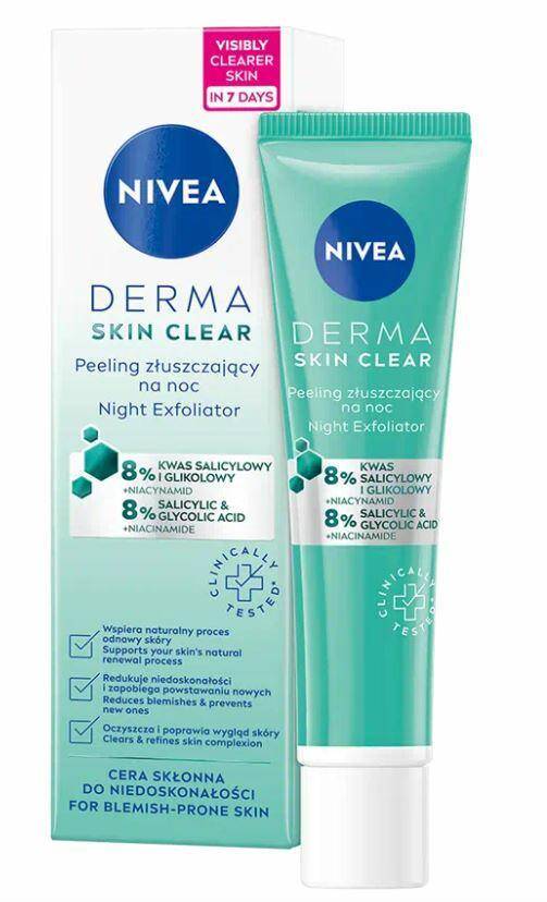 Nivea Derma Skin Clear Peeling na noc