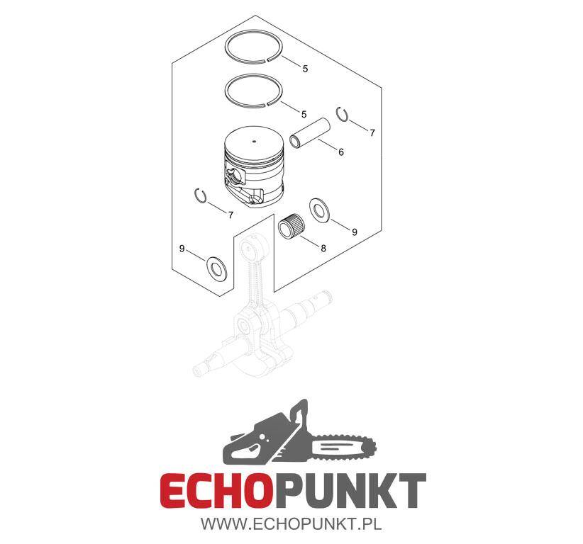 Tłok Echo CLS-5000/5010 / SRM-5000
