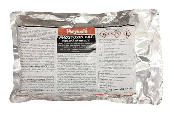 Phostoxin Bag Łańcuch/20 torebek fosforek glinu 57%  (śor)