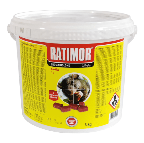 Ratimor / Bromadiolone gryzki 5g - 3kg trutka na myszy i szczury