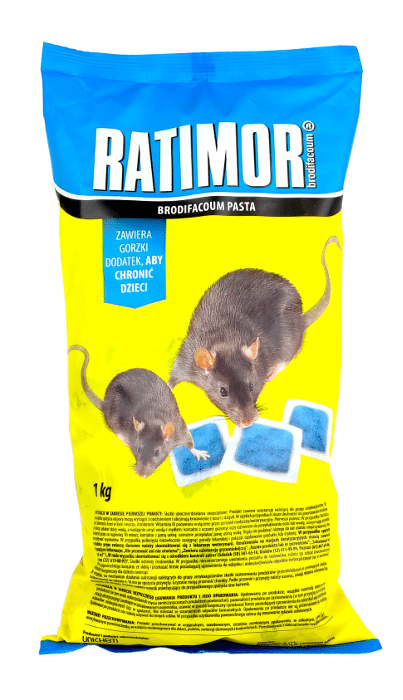 Ratimor / Brodifacoum pasta 1kg trutka na myszy i szczury